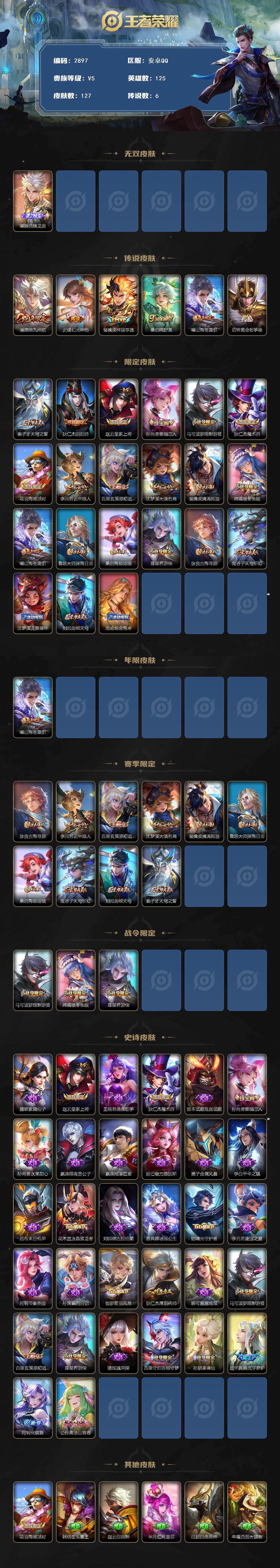 WZCMW447392王者荣耀账号详情图2