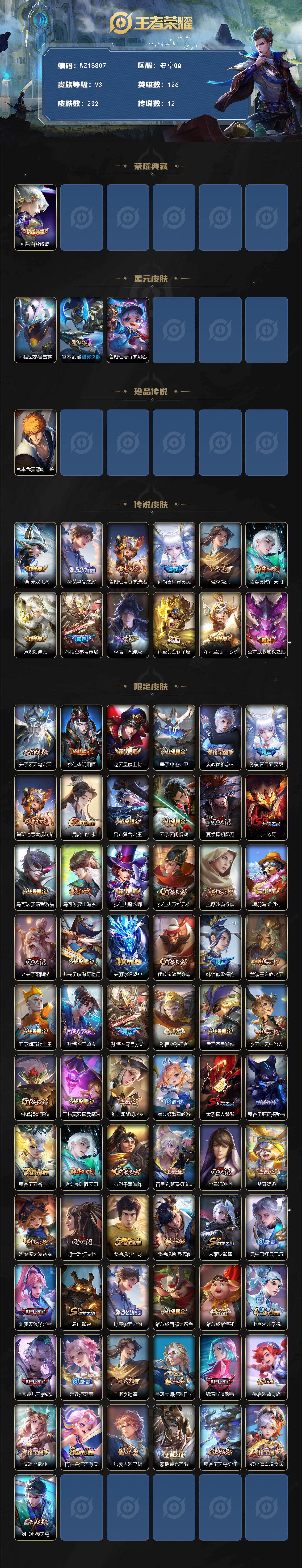 WZ03448071王者荣耀账号详情图2