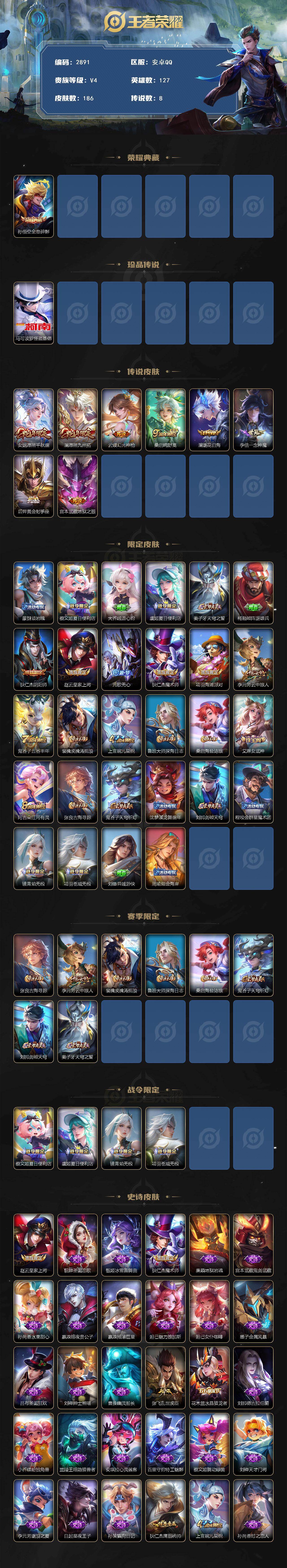 WZCMW446244王者荣耀账号详情图2