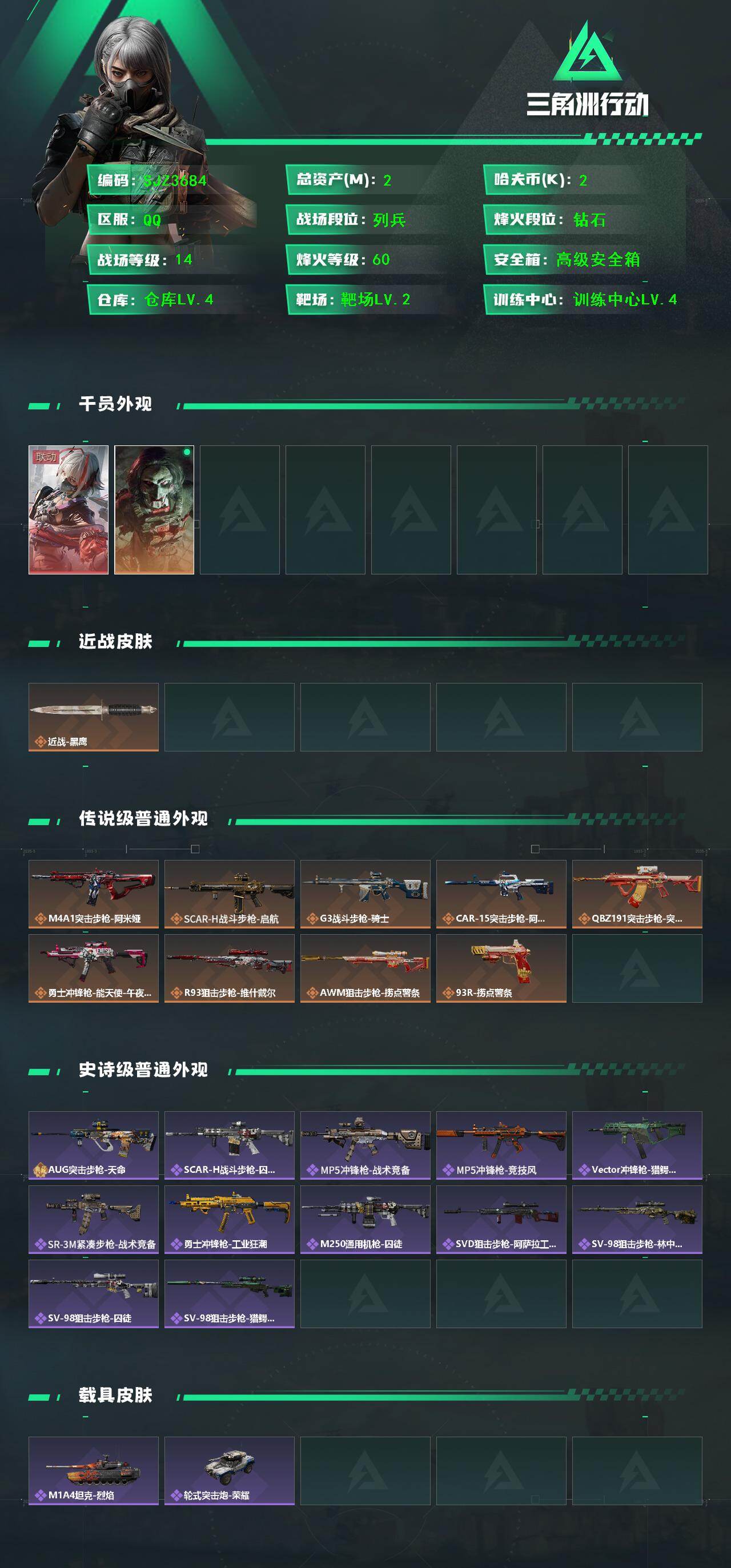 SJZEY410844三角洲行动账号详情图2