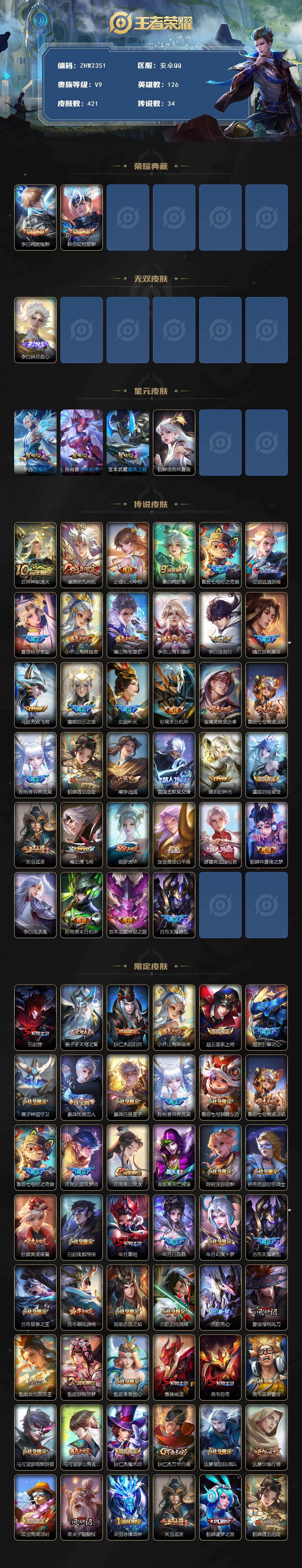 WZCMW464436王者荣耀账号详情图2