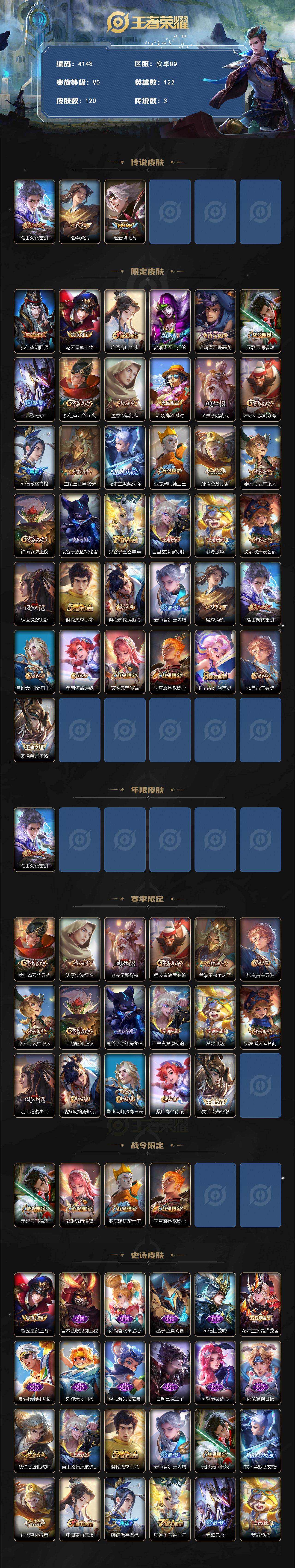 WZJZ463327王者荣耀账号详情图2