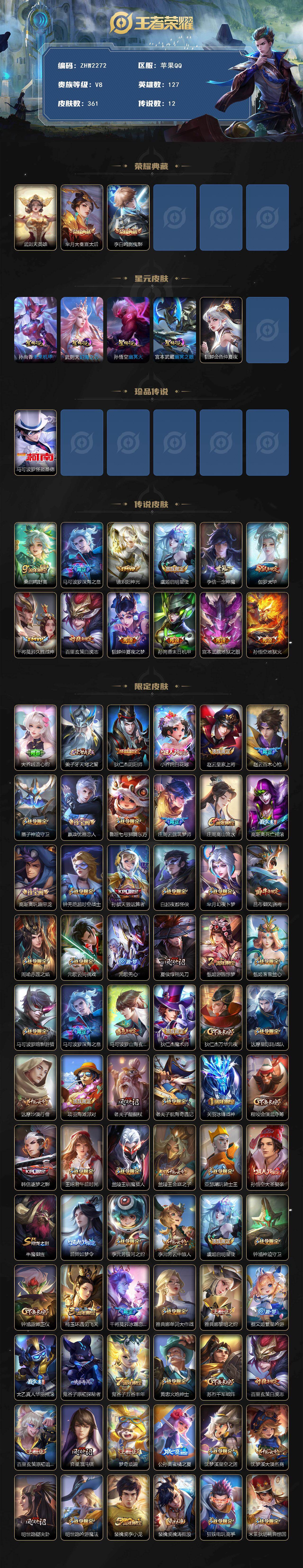 WZCMW464092王者荣耀账号详情图2