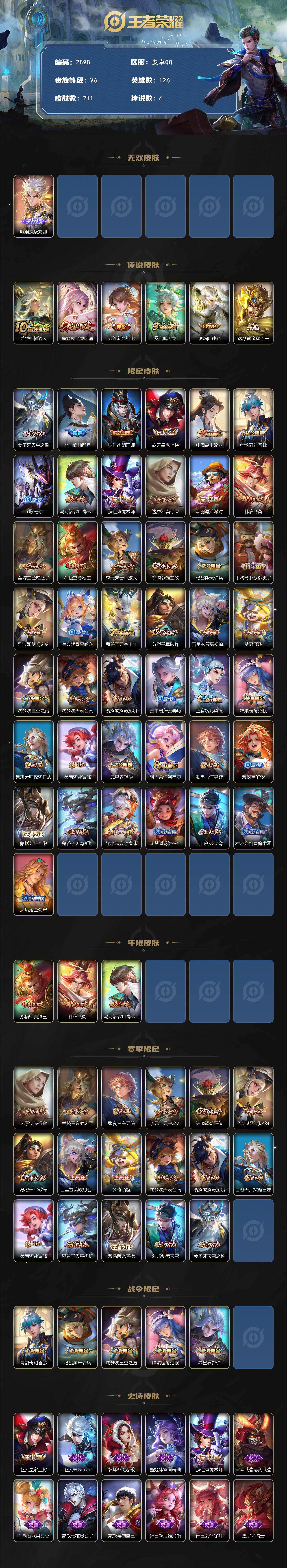 WZCMW447099王者荣耀账号详情图2