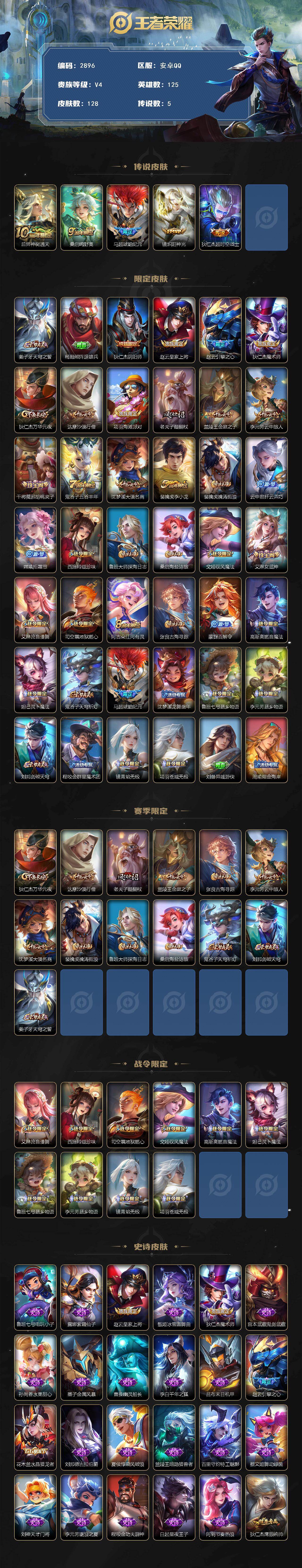 WZCMW447386王者荣耀账号详情图2