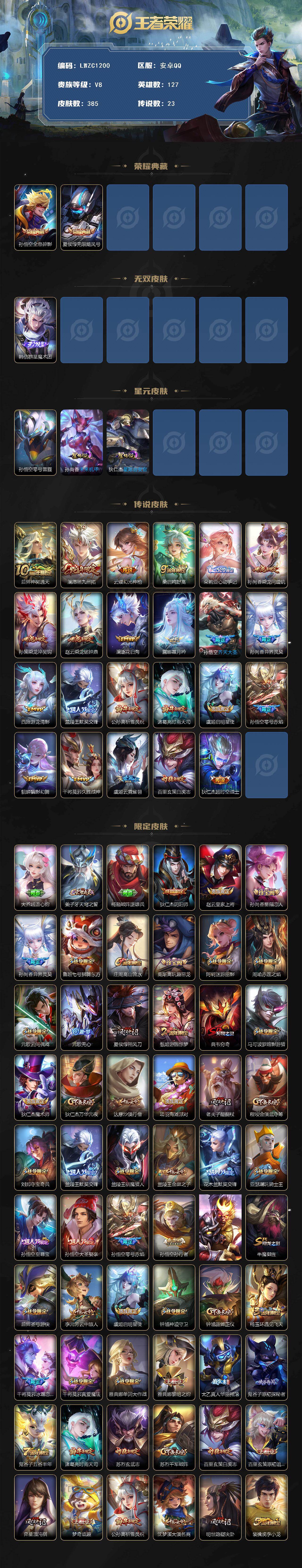 WZCMW464096王者荣耀账号详情图2