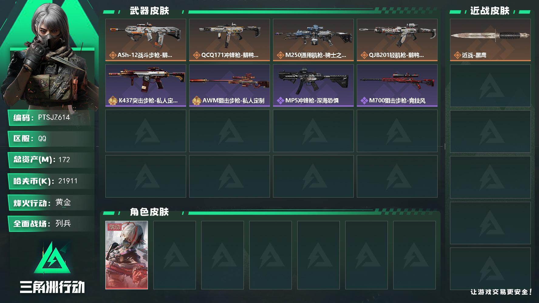 SJZQM430381三角洲行动账号详情图3