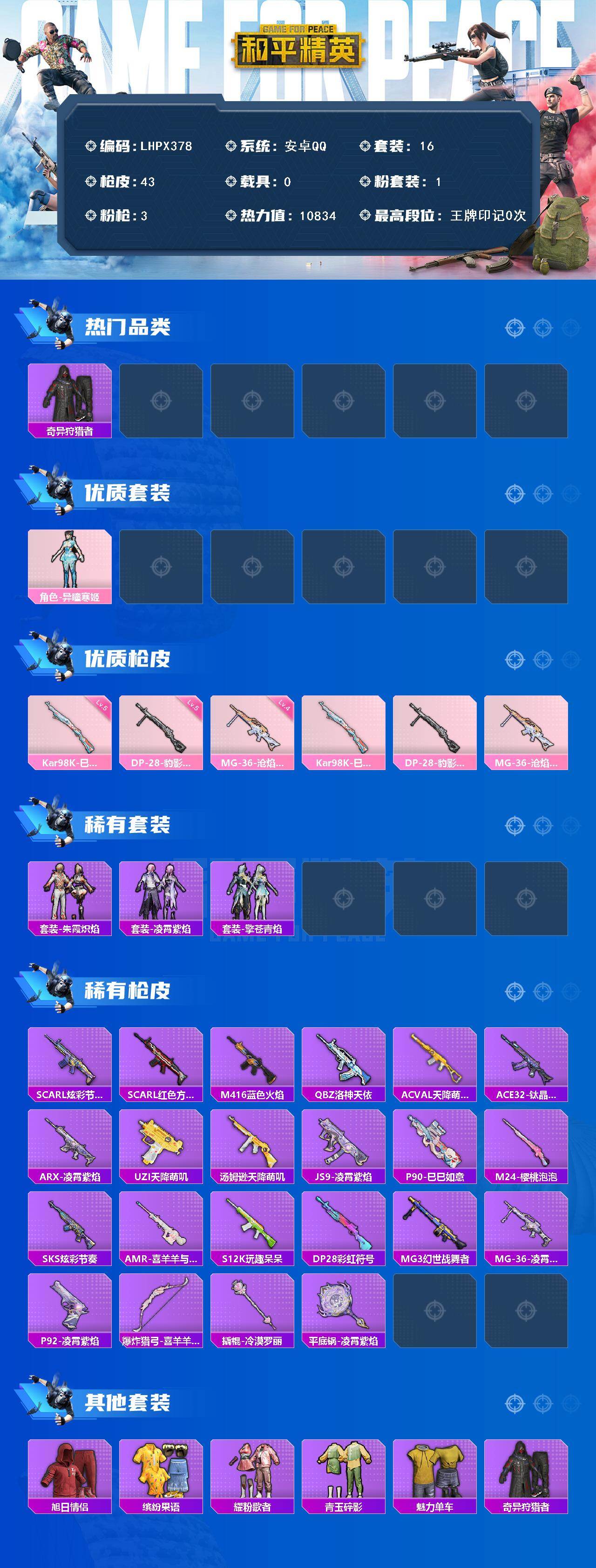 HPLE426838和平精英账号详情图2