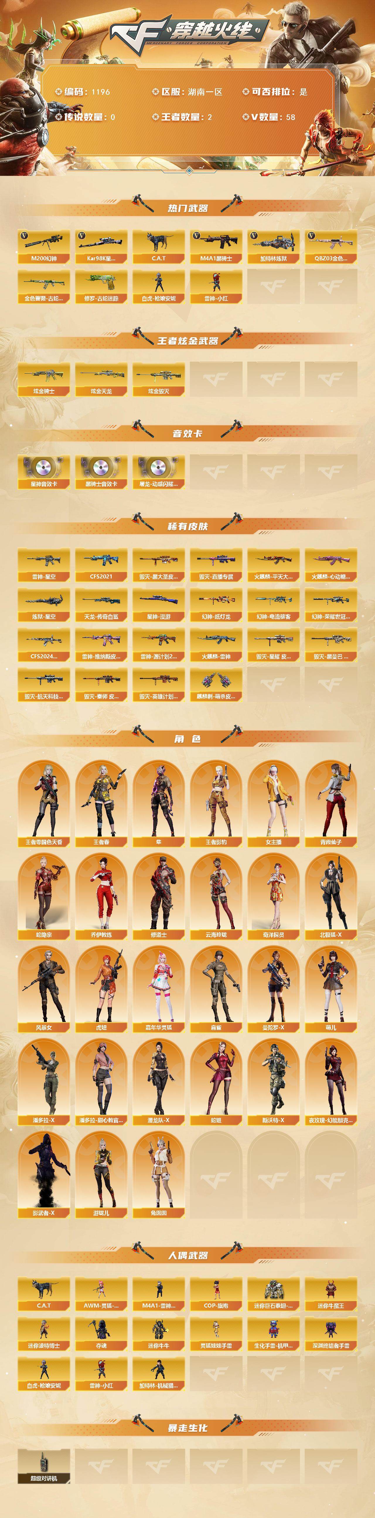 CFCMW421799穿越火线账号详情图2