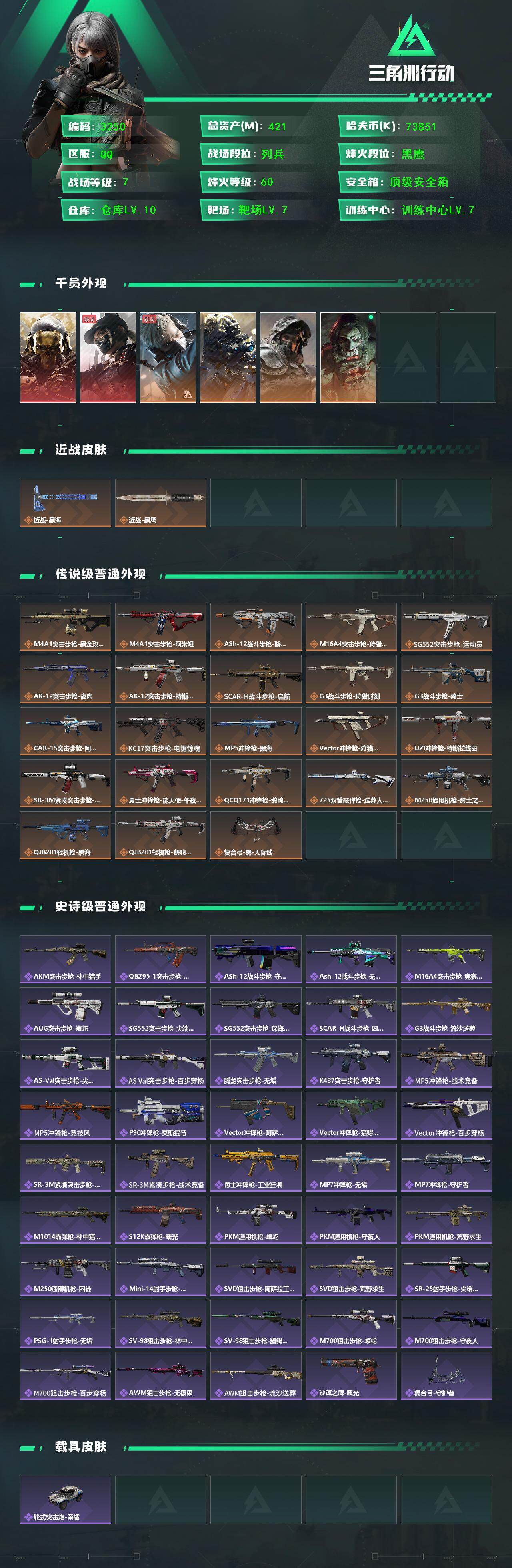 SJZCMW411587三角洲行动账号详情图2