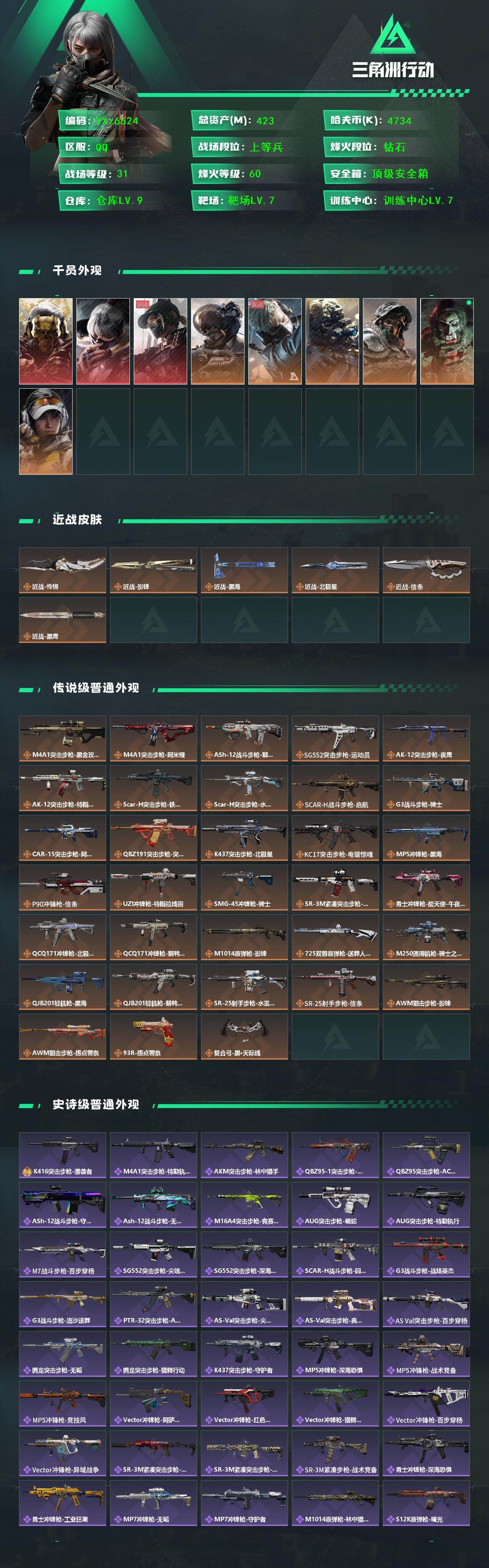 SJZCMW413287三角洲行动账号详情图2