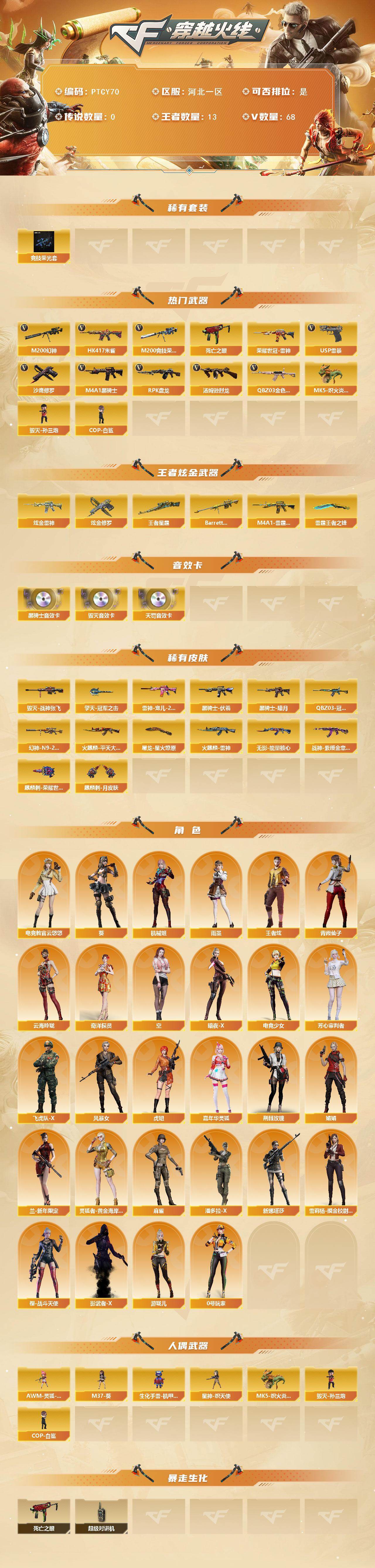 CFCMW412411穿越火线账号详情图2