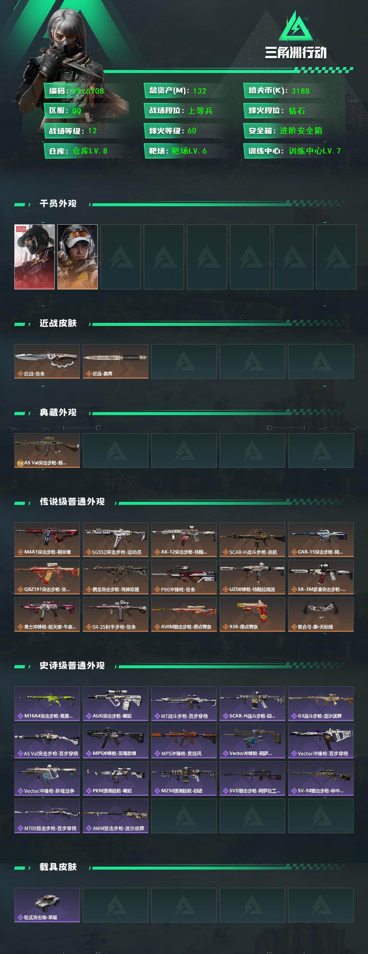 SJZCMW431052三角洲行动账号详情图2