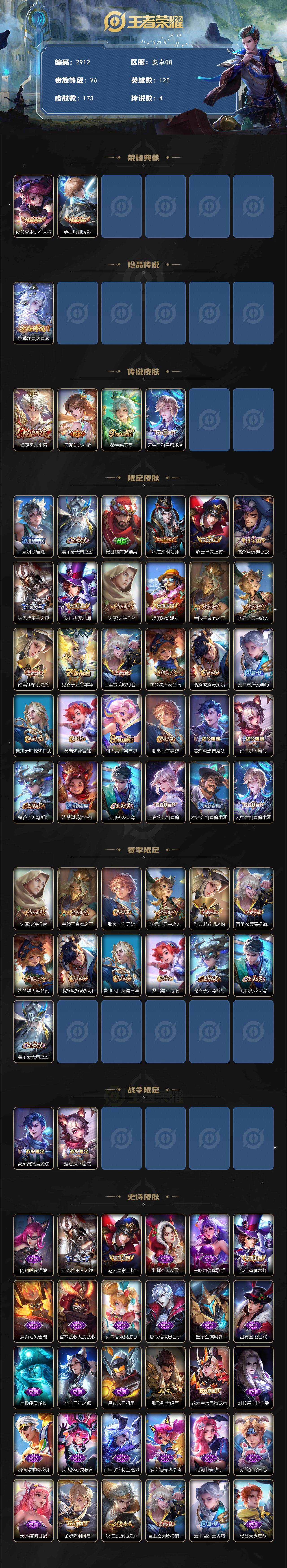 WZCMW450099王者荣耀账号详情图2