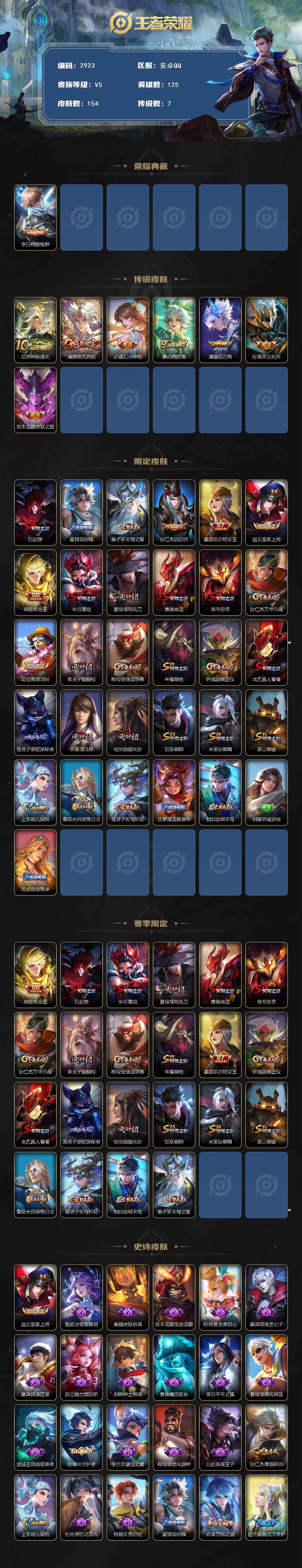 WZCMW450114王者荣耀账号详情图2