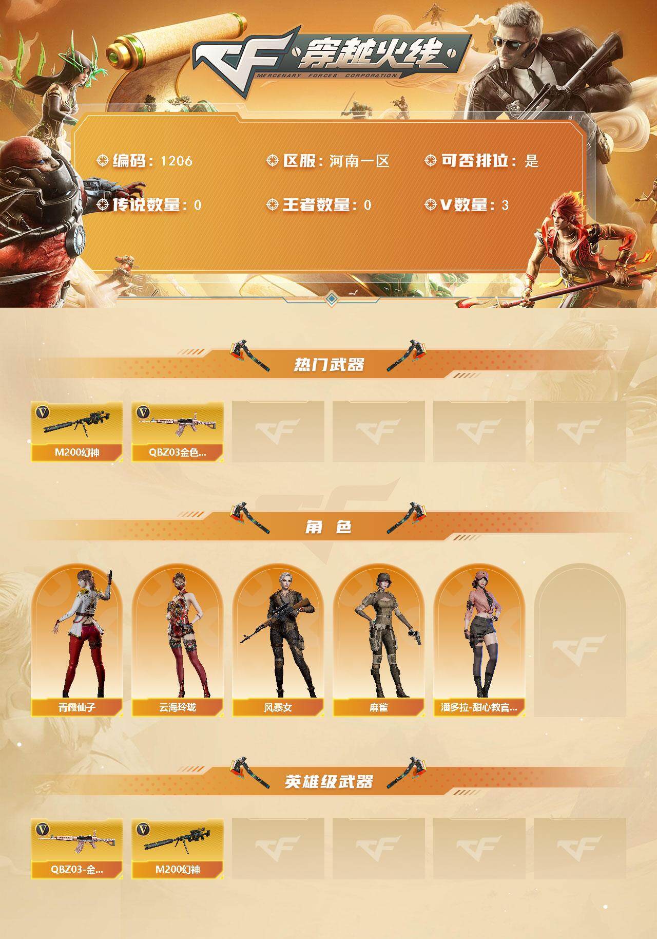 CFCMW421237穿越火线账号详情图2