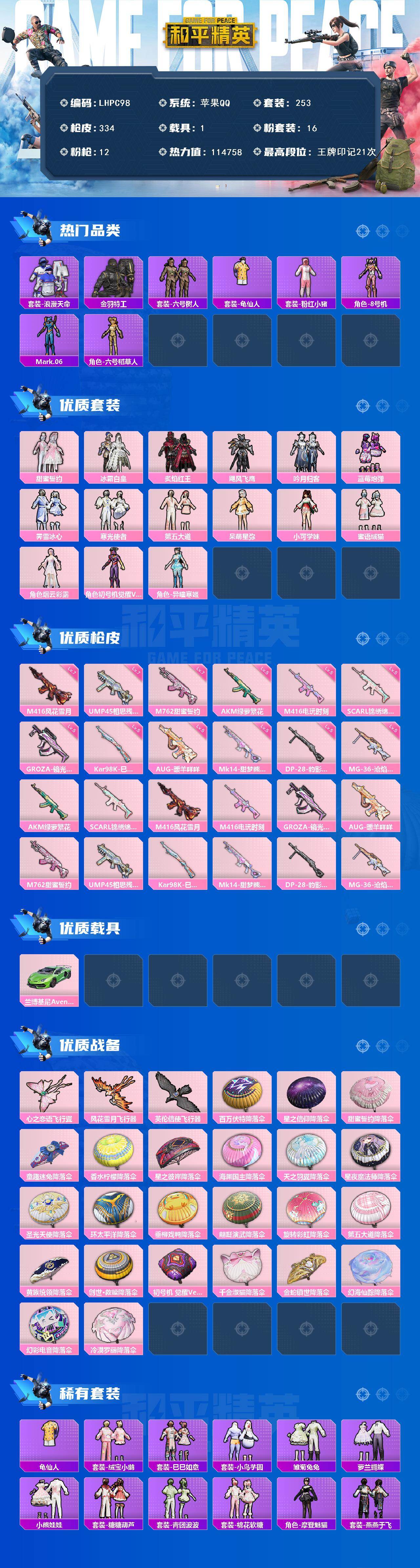 HPCMW466332和平精英账号详情图2