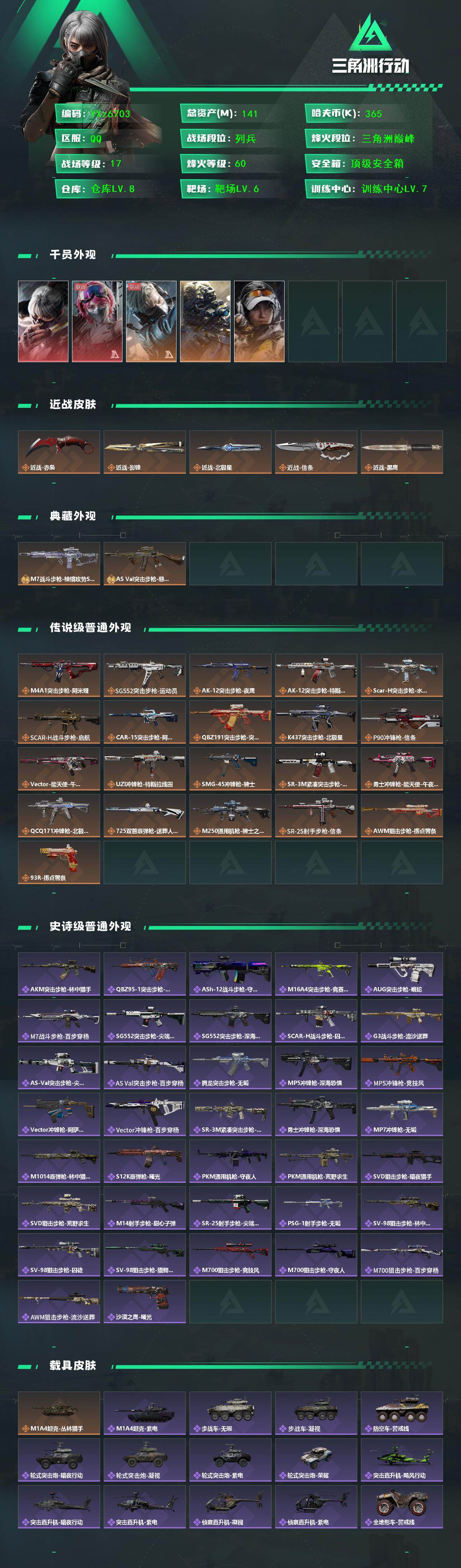 SJZCMW414503三角洲行动账号详情图2