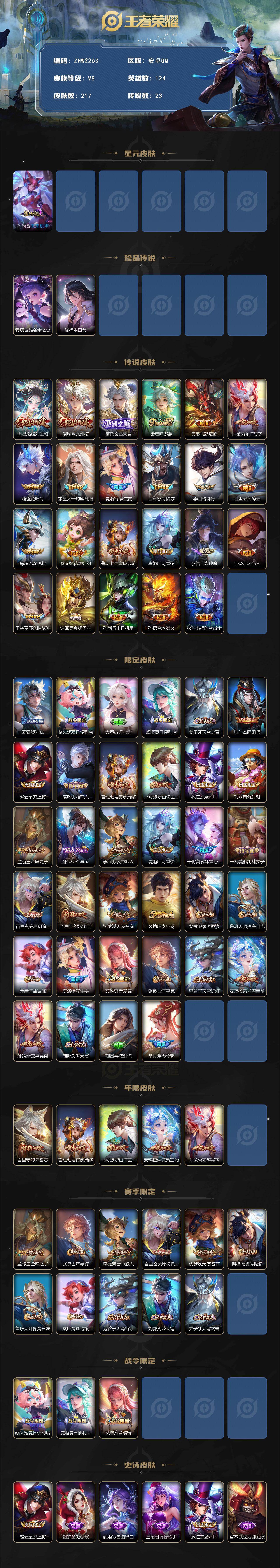 WZLX463727王者荣耀账号详情图2