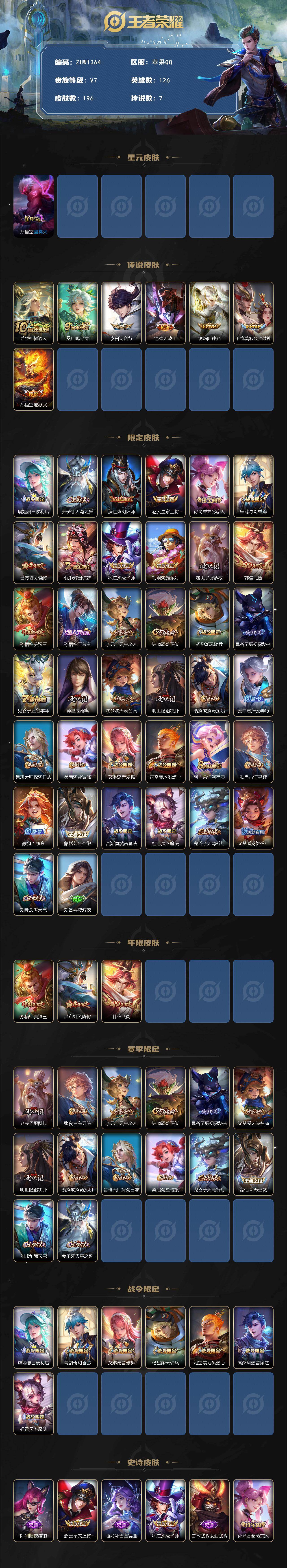 WZLX462836王者荣耀账号详情图2