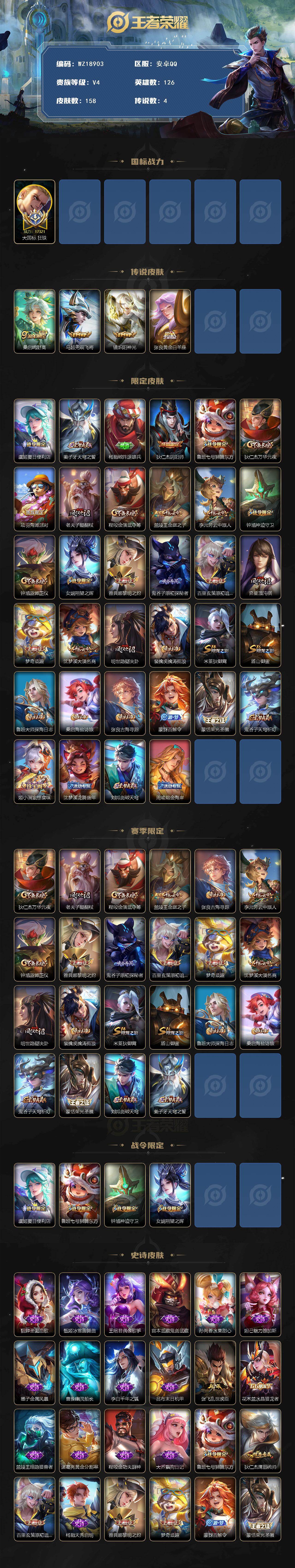 WZ03454919王者荣耀账号详情图2