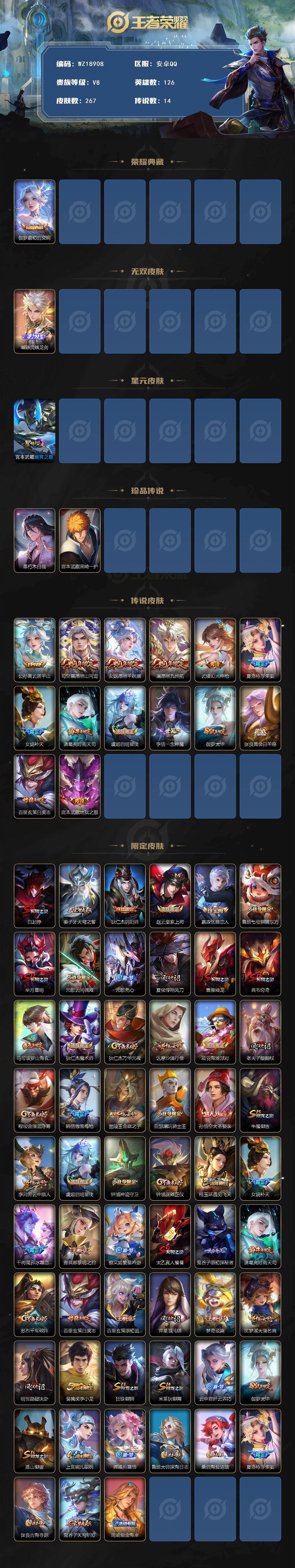 WZ03455056王者荣耀账号详情图2