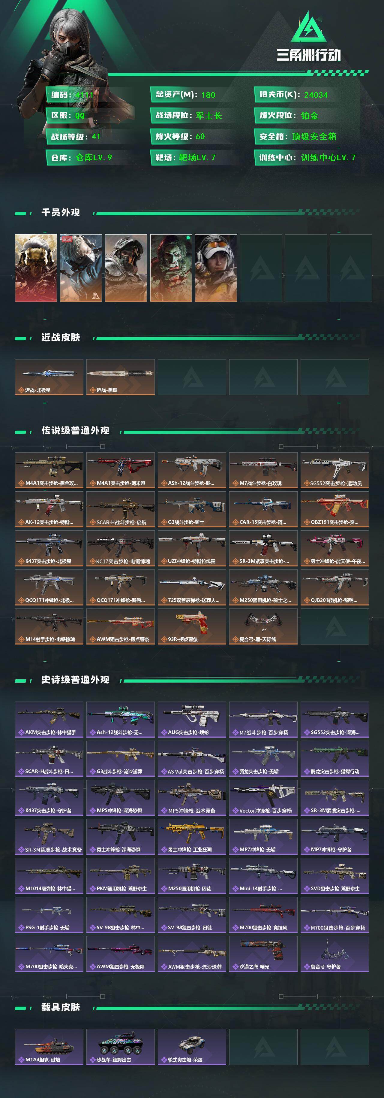 SJZCMW411910三角洲行动账号详情图2