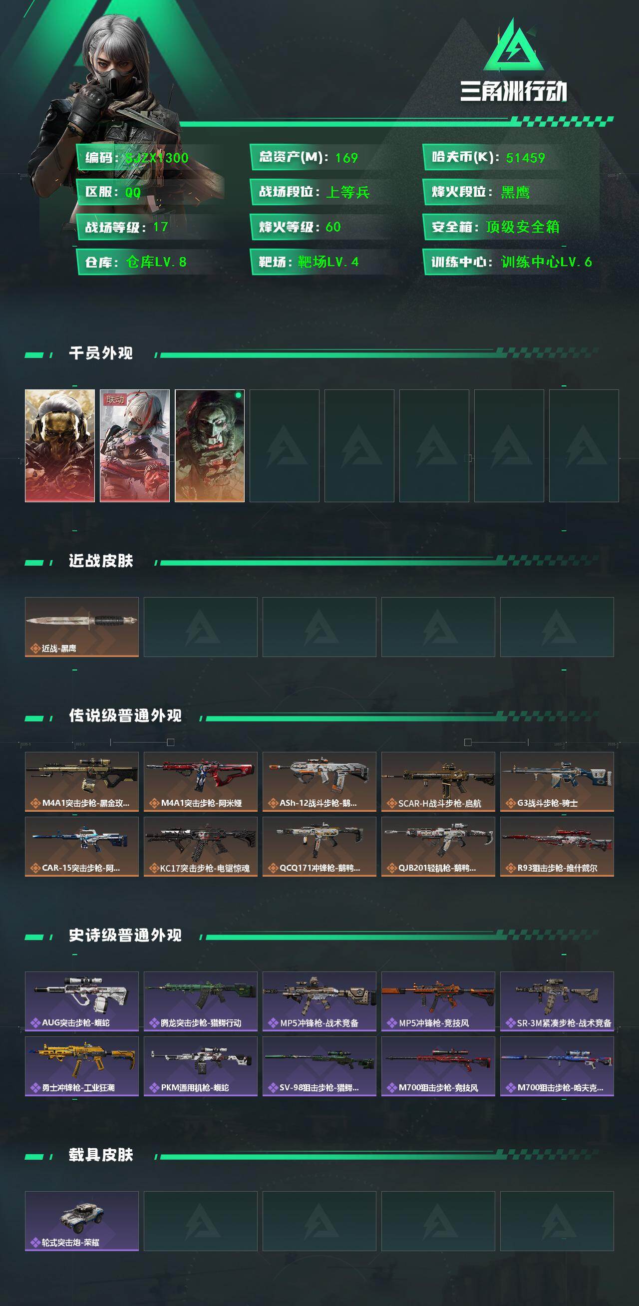 SJZQM430920三角洲行动账号详情图3