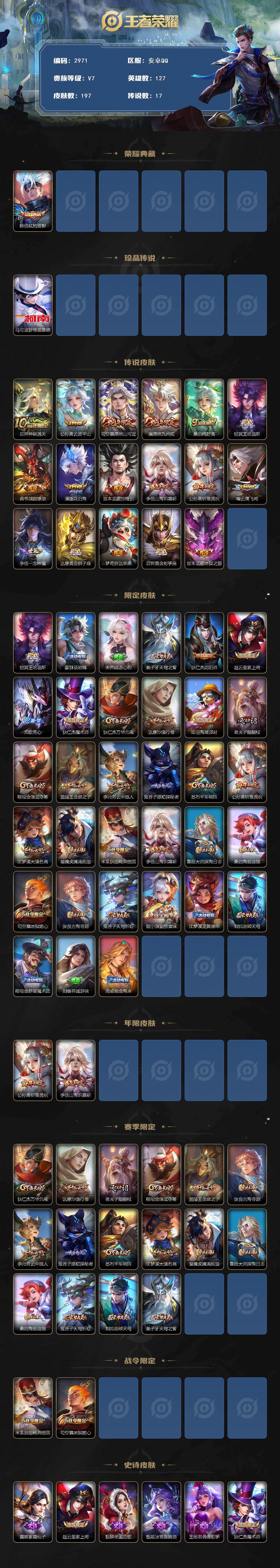 WZCMW451315王者荣耀账号详情图2