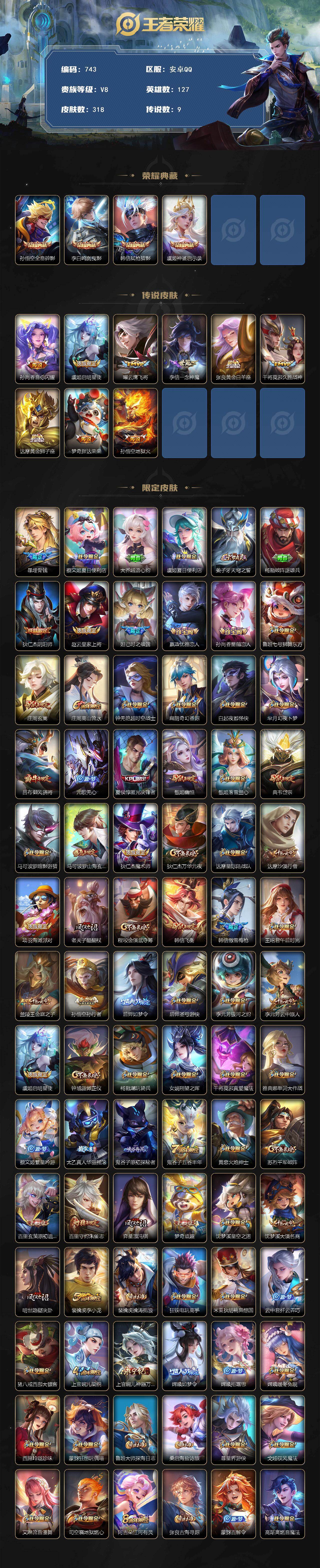 WZCMW495930王者荣耀账号详情图2