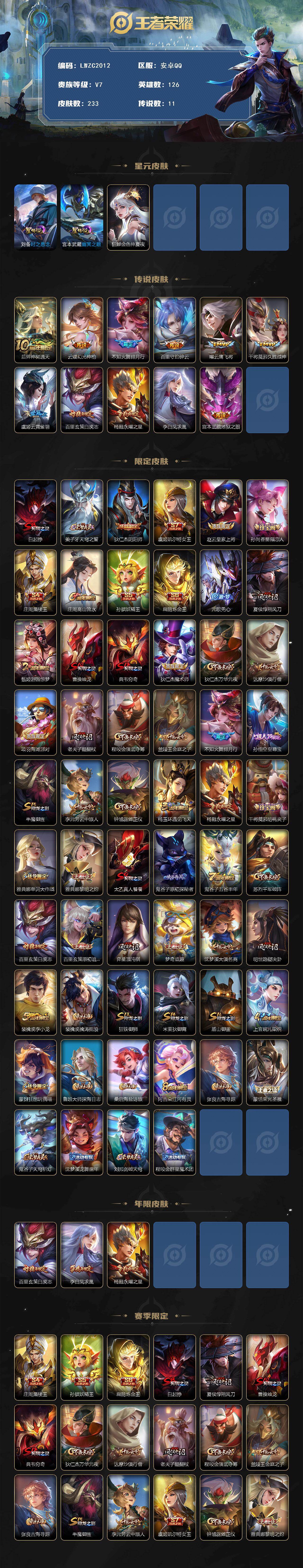 WZCMW463086王者荣耀账号详情图2