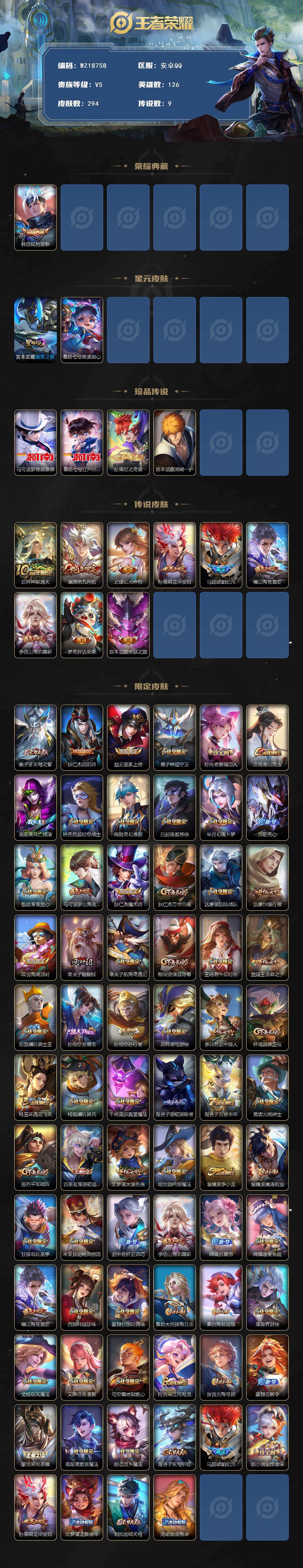 WZ03455117王者荣耀账号详情图2