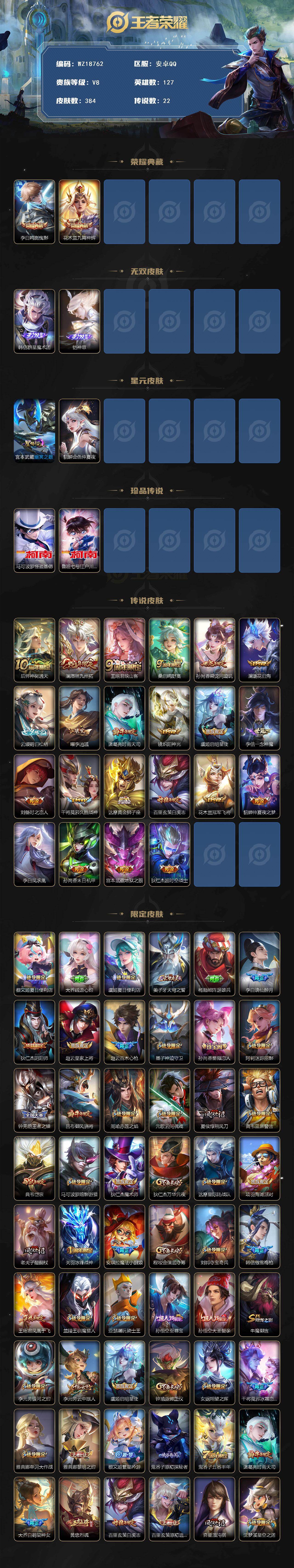 WZ03454945王者荣耀账号详情图2