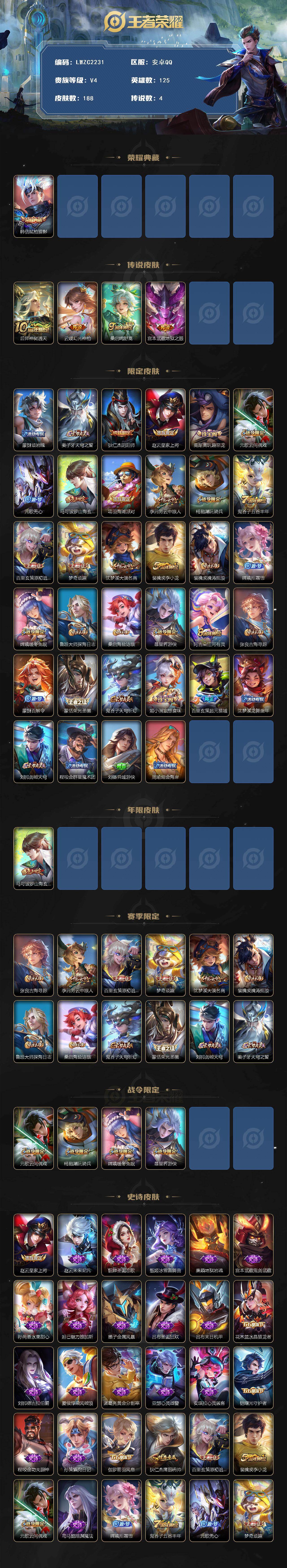 WZCMW462849王者荣耀账号详情图2