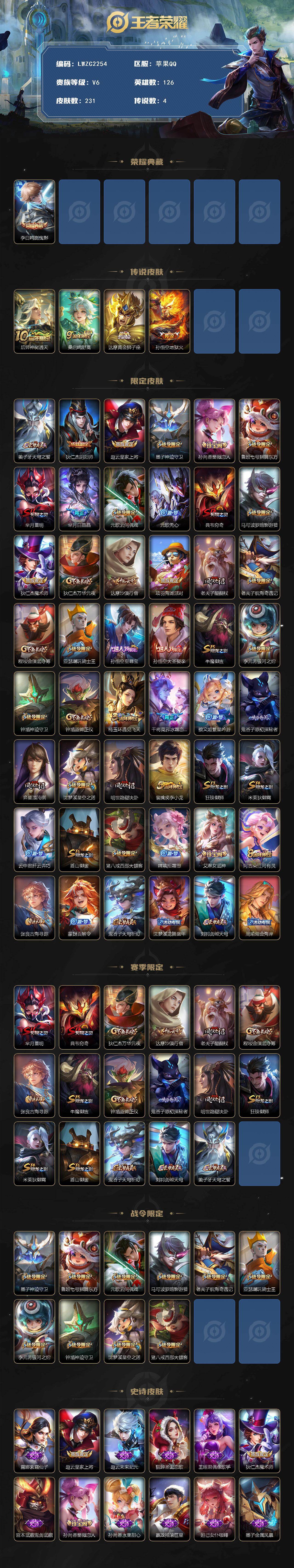 WZCMW463003王者荣耀账号详情图2