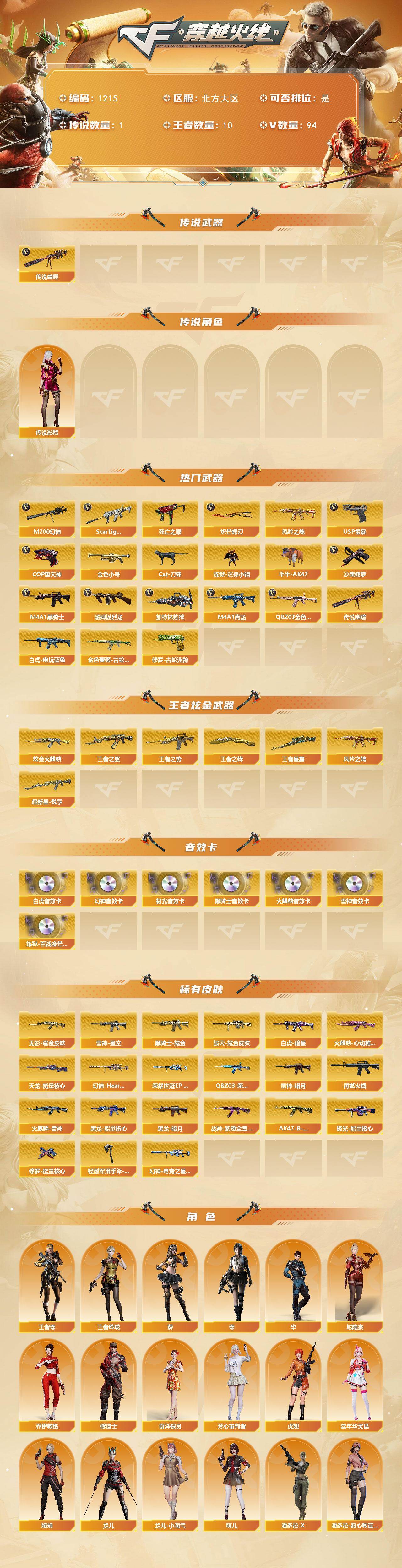 CFCMW422216穿越火线账号详情图2