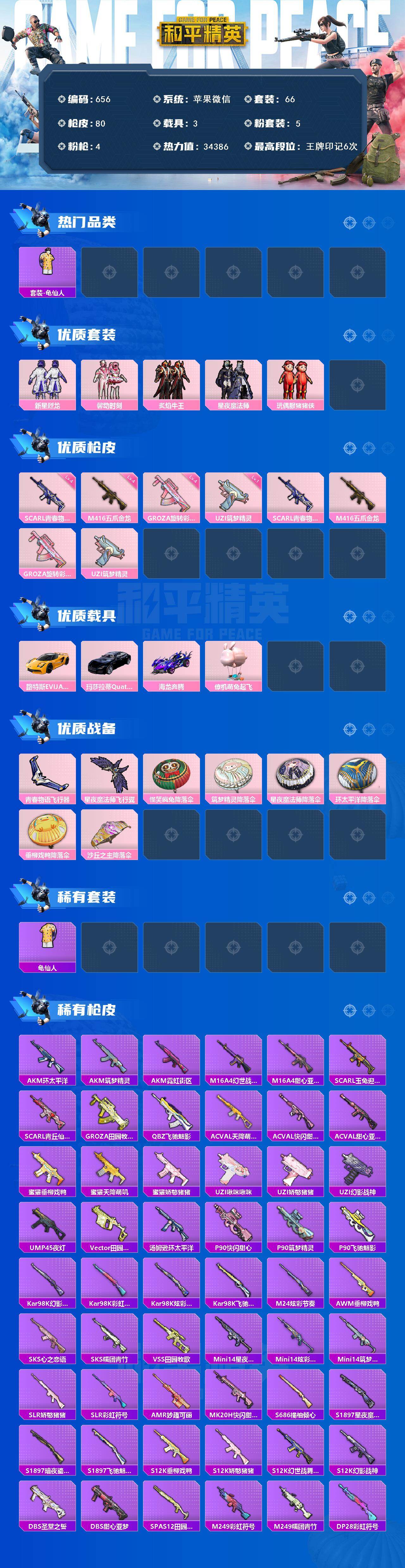 HPKG461625和平精英账号详情图2