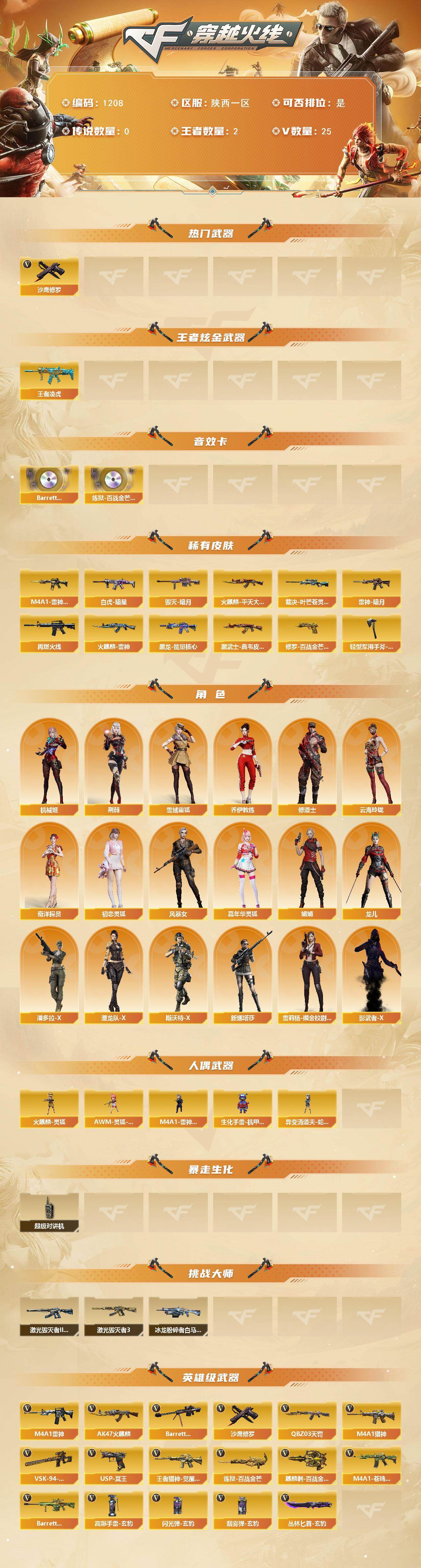 CFCMW421473穿越火线账号详情图2