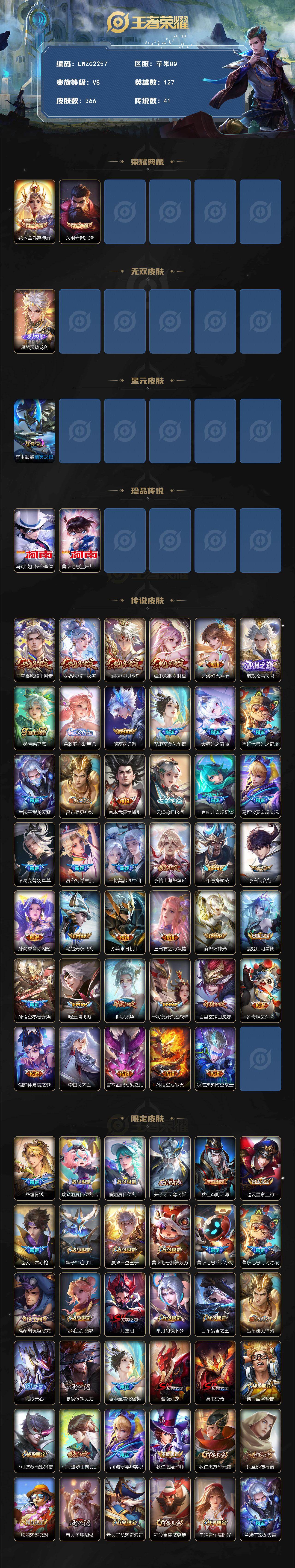 WZLX464258王者荣耀账号详情图2