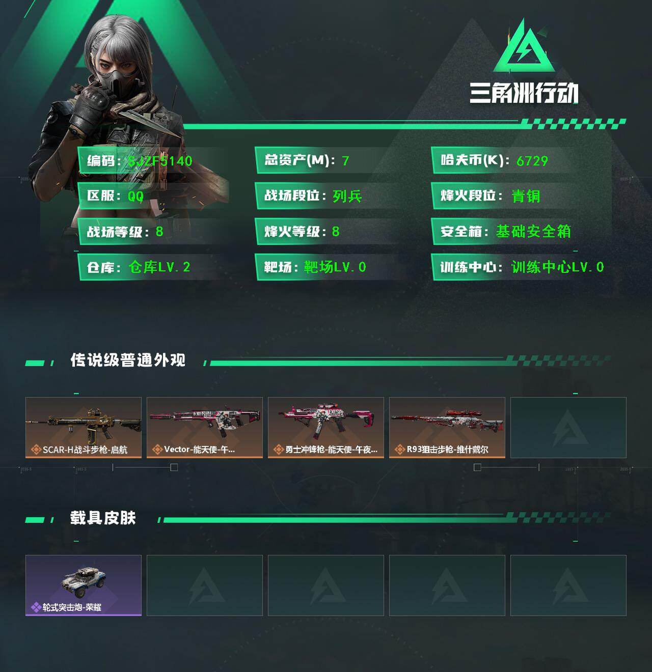 SJZEY413615三角洲行动账号详情图2 SJZEY413615三角洲行动账号详情图2