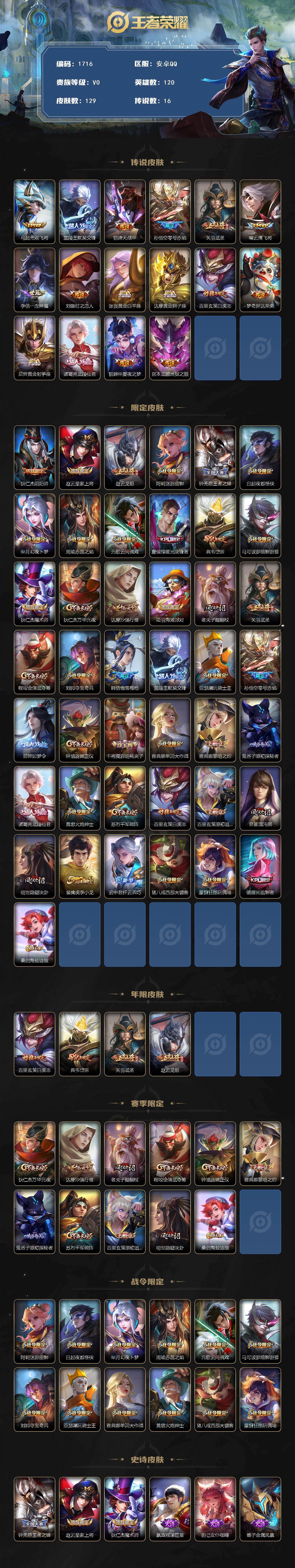 WZQM453284王者荣耀账号详情图3