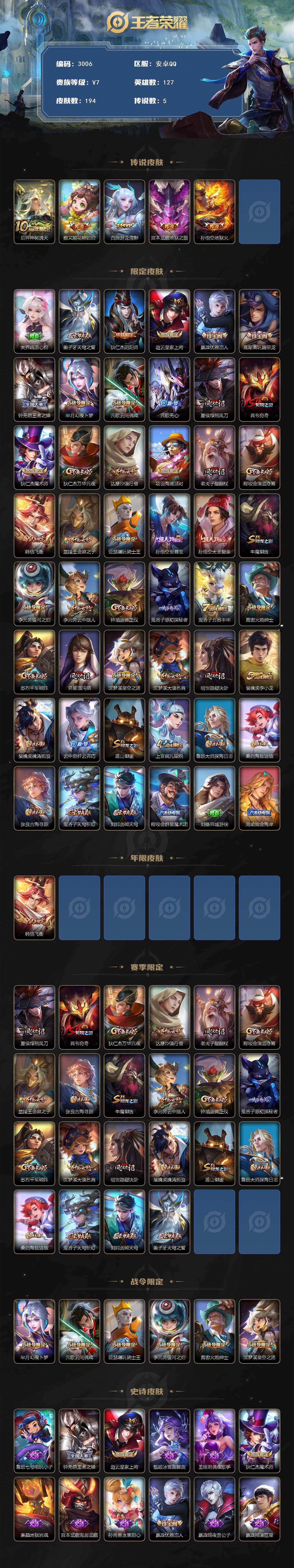 WZCMW453647王者荣耀账号详情图2 WZCMW453647王者荣耀账号详情图2