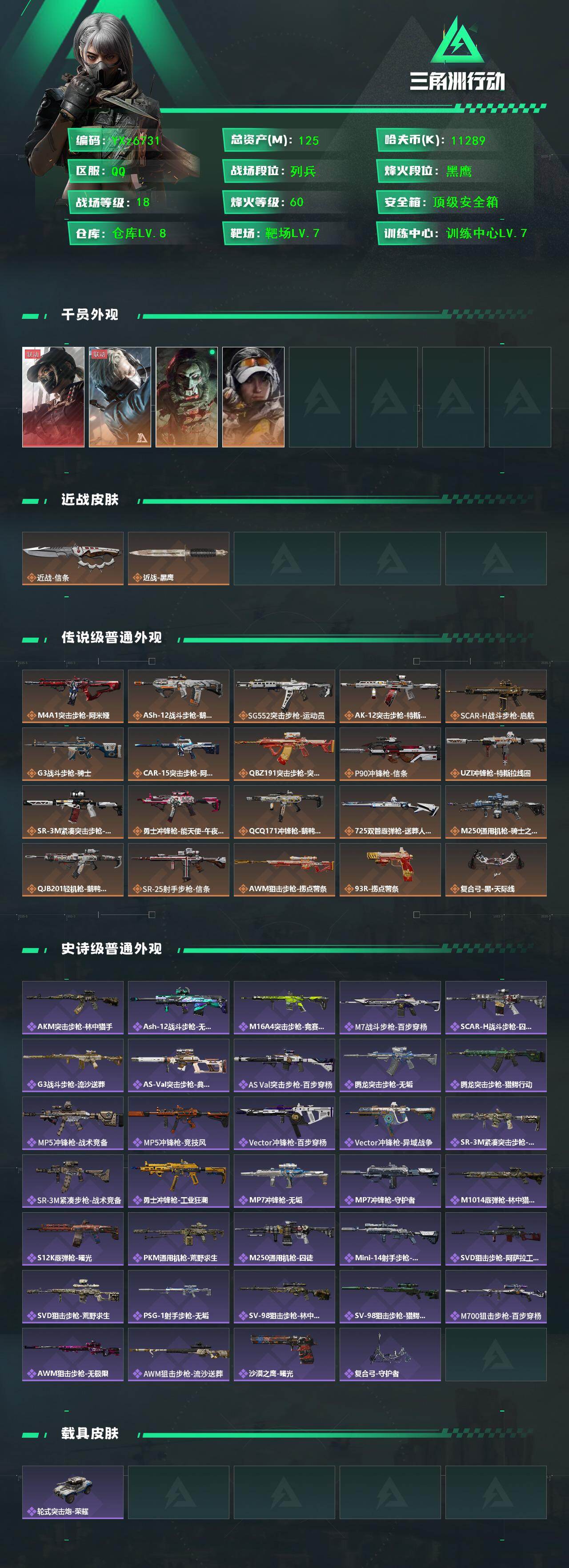 SJZCMW416022三角洲行动账号详情图2