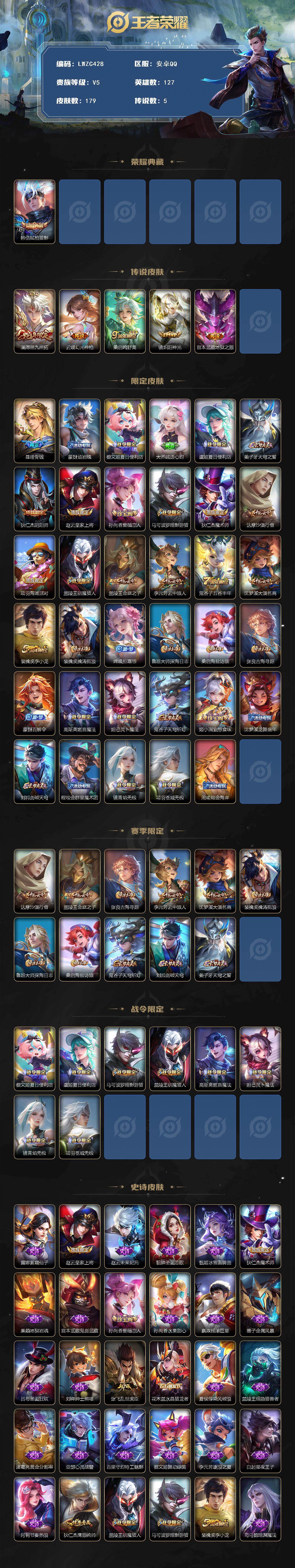 WZCMW462979王者荣耀账号详情图2