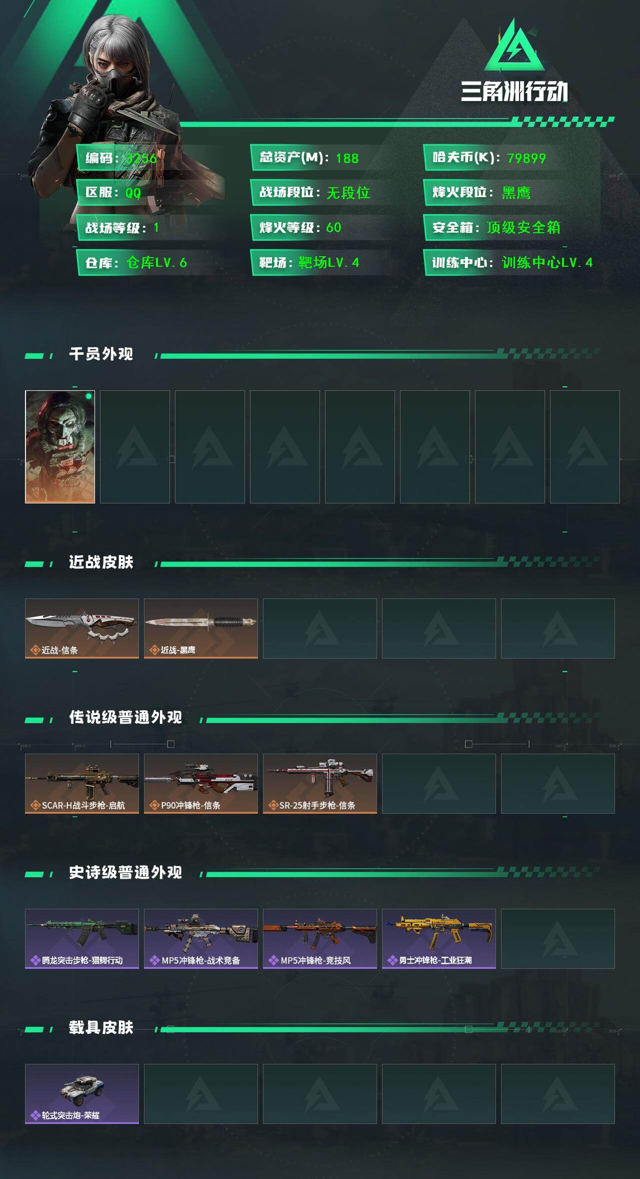 SJZCMW413273三角洲行动账号详情图2