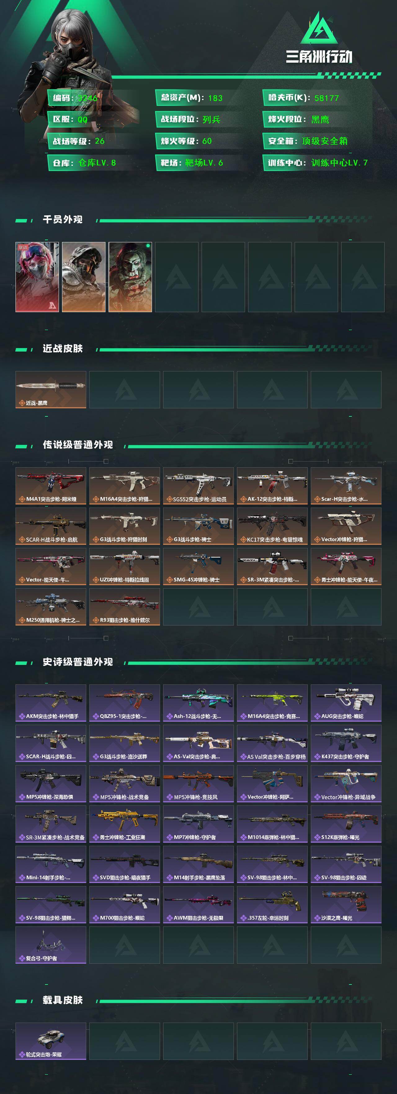 SJZCMW413282三角洲行动账号详情图2