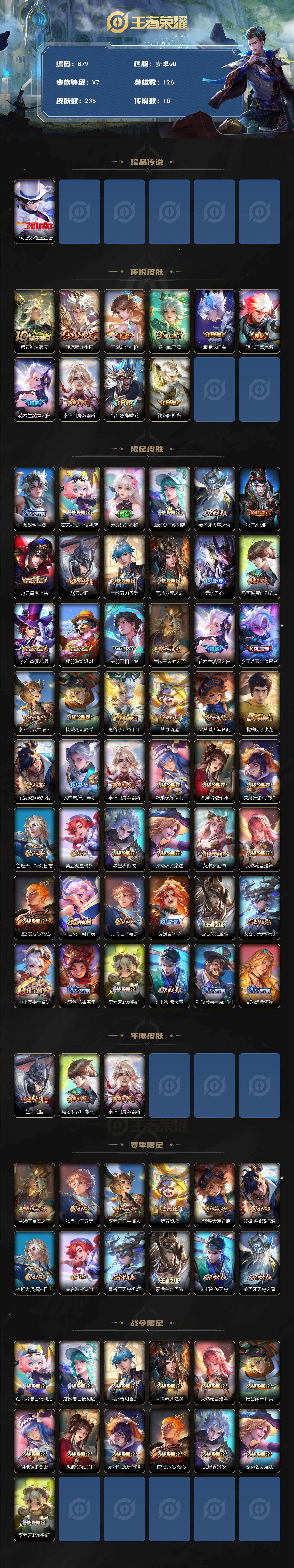 WZLFY453505王者荣耀账号详情图2