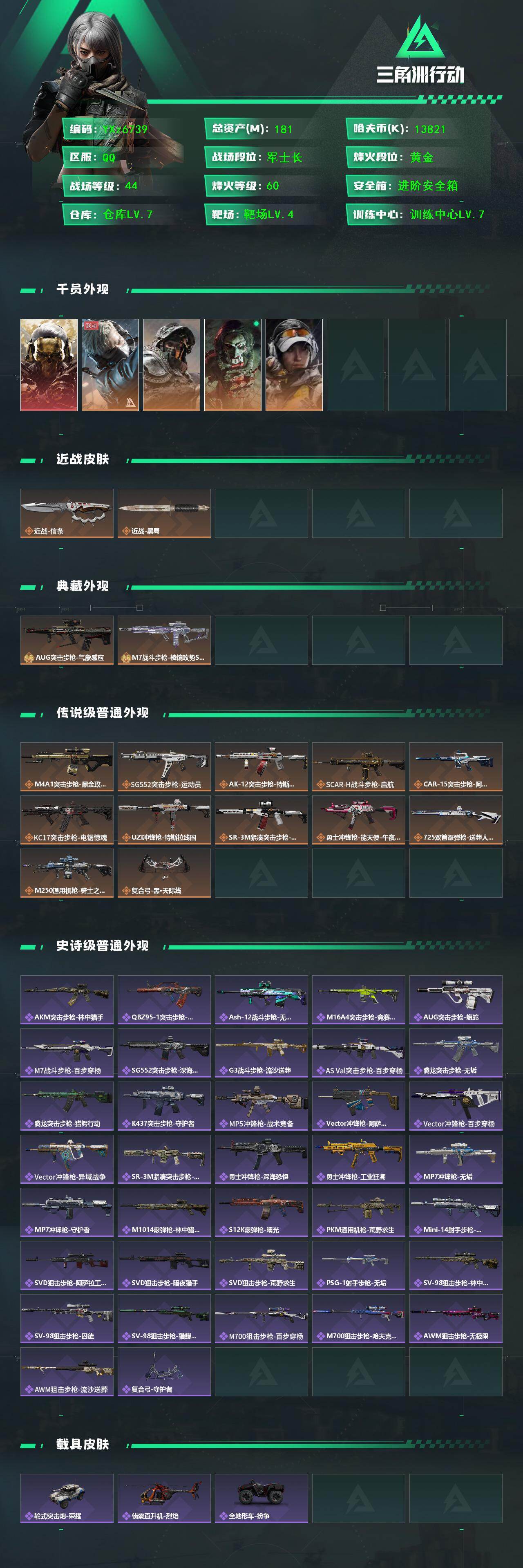 SJZCMW416027三角洲行动账号详情图2