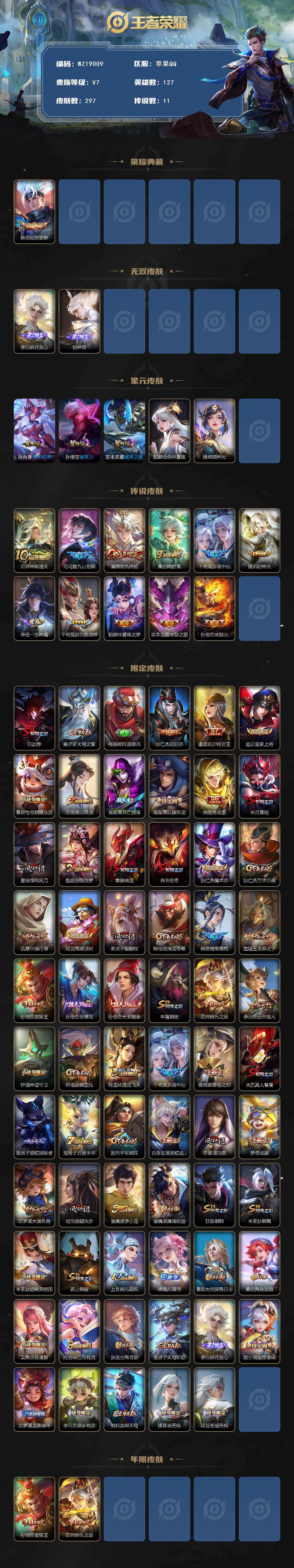 WZ03455041王者荣耀账号详情图2