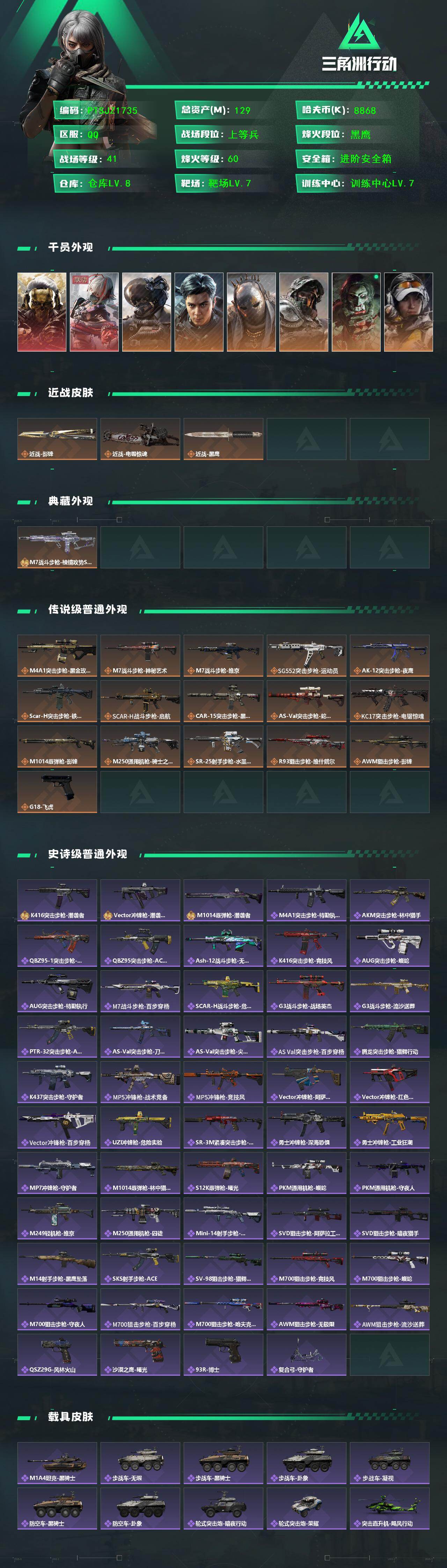 SJZCMW418565三角洲行动账号详情图2